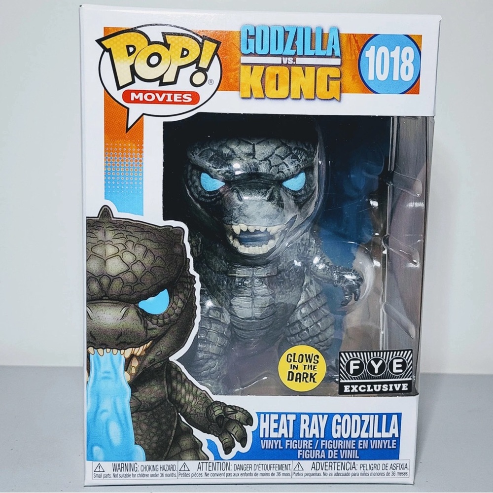 Funko Pop: Godzilla vs. Kong Heat Ray Godzilla #1018 Glow in the Dark FYE